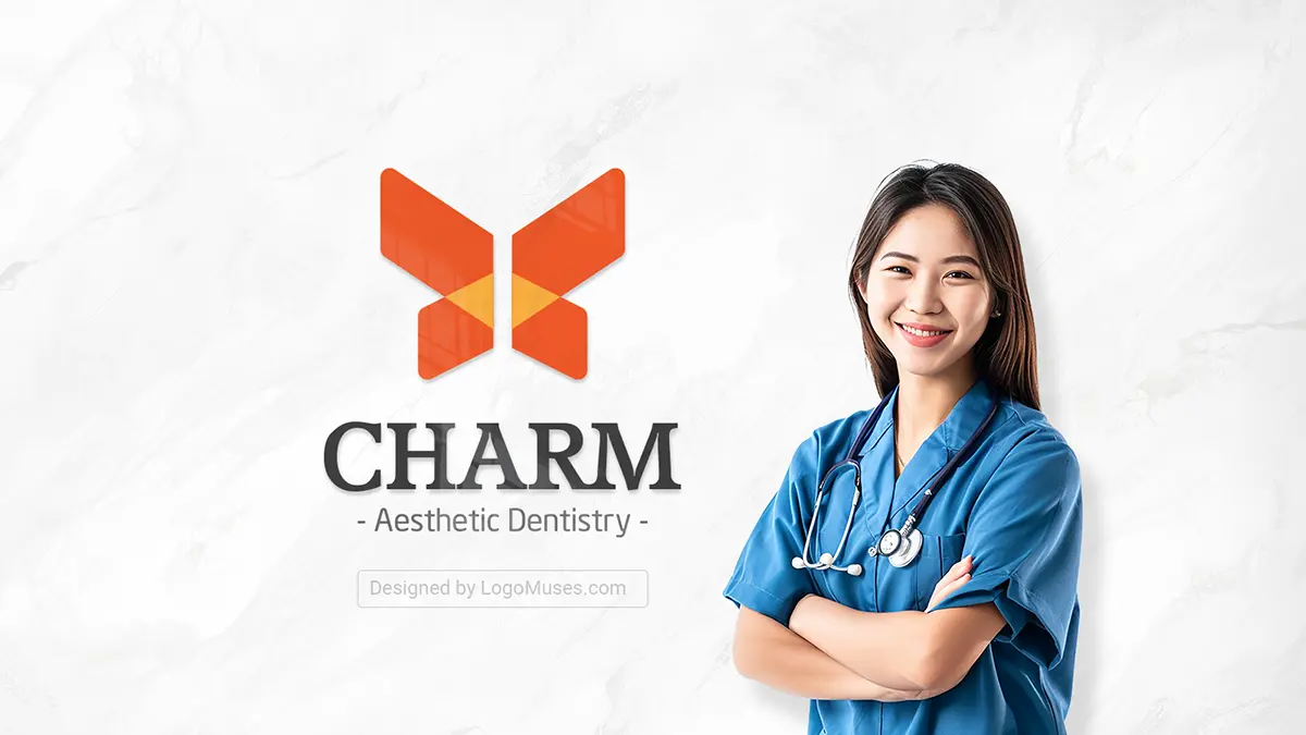 Logo Design for Dental Clinic Charm Aesthetic Dentistry