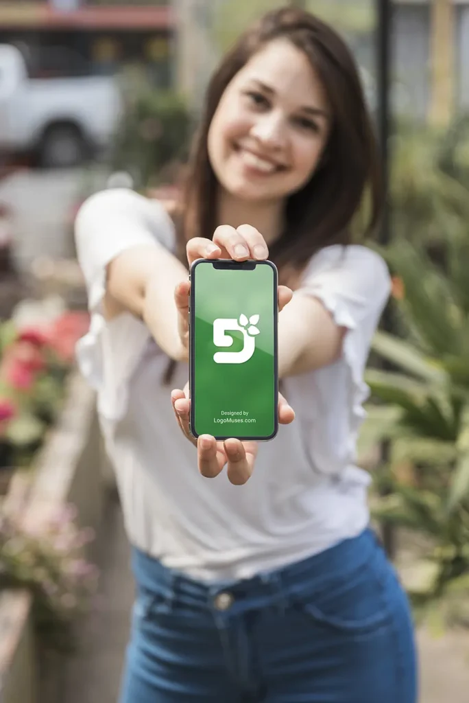 The Đậu Lành logo displayed on a smartphone screen representing digital brand application