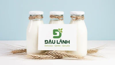 Drink Logo Design for Đậu Lành Soy Milk Brand
