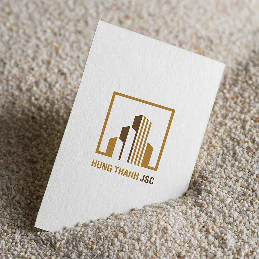 Hung Thanh logo design presented with a clean and balanced visual style that highlights the core architectural symbol