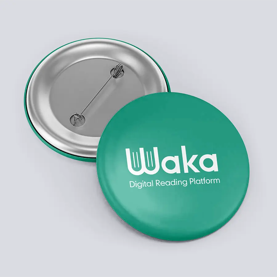 Waka logo displayed on a round badge with a clean and centered composition